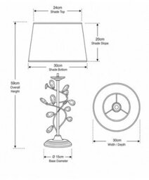 Lighting Supermarket Crystal Glass Leaf Design Modern Chrome Table Lamp With Charcoal Gold Shade - thumbnail 6