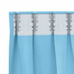 Berkfield Modern Curtains With Curtains 2 Pcs Light Blue 260 X 140 Cm Polyester - thumbnail 5