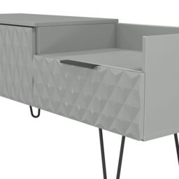 Anzio Matt Dusk Grey Media Unit With 2 Drawers, (H)51.6Cm X (W)127.9Cm X (D)39.3Cm - thumbnail 7
