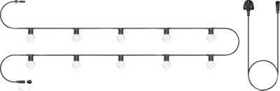 Eagle Connect Festoon Black Rubber Ip44 5M/10X2W Warm White Clear Lamps - image 1
