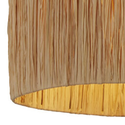 Lighting Collection Guilin Natural Raffia Shade - thumbnail 3