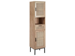 Wyld And Coco Bohonest Bathroom Cabinet With Braided Rattan Front 40 X 165 Cm - thumbnail 3