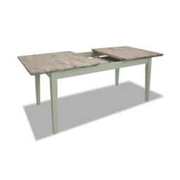 Statement Furniture Florence Rectangle Extendable Kitchen Dining Table In Sage Green - thumbnail 5