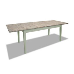 Statement Furniture Florence Rectangle Extendable Kitchen Dining Table In Sage Green - thumbnail 3