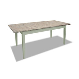 Statement Furniture Florence Rectangle Extendable Kitchen Dining Table In Sage Green - thumbnail 1