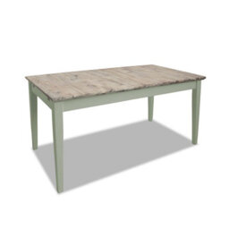 Statement Furniture Florence Rectangle Extendable Kitchen Dining Table In Sage Green - thumbnail 2