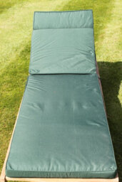 Garden Market Place Garden Furniture Cushion- Cushion For Garden Sun Lounger Chair In Green - thumbnail 2