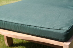 Garden Market Place Garden Furniture Cushion- Cushion For Garden Sun Lounger Chair In Green - thumbnail 3