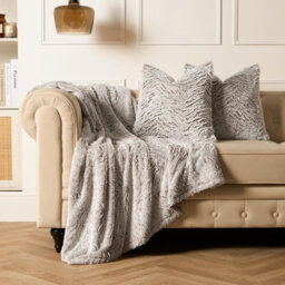 OHS 4 Pack Two Tone Faux Fur Fleece Cushion Covers, Natural - 45 X 45Cm - thumbnail 5