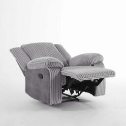 More4Homes Verona Jumbo Cord Manual Recliner Chair (Grey) - thumbnail 4