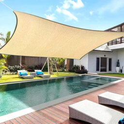 Beige 3X4M Rectangular Hdpe Shade Sail - thumbnail 5