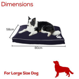 istyle mode Super Soft Cosy Blue Large Dog Beds Cushion Water Resistant Mattresses Washable Zipped Cover With Cushion - thumbnail 5