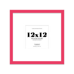 "12X12"" Bright Pink Picture Frame - 12X12"" Square Frame With 9X9"" Mount For 12X12""/9X9"" Pictures Art Deco Style Room Decor, 1 Pack" - thumbnail 1