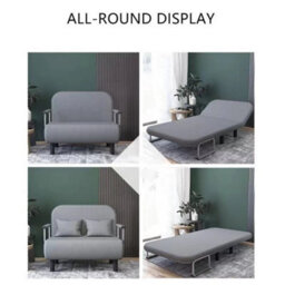 Single 190X65Cm Upholstered 1/2 Seater Fabric Sofa Bed Sleeper Couch Sofabed Settee Recliner Bed - thumbnail 5