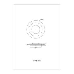 Luminosa Lighting Luminosa Heda 35Cm Integrated Led Semi Flush Ceiling Light Silver Colored Led 3000K - thumbnail 5