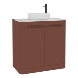 Royal Bathrooms Venice 800mm Terracotta Clay Freestanding Bathroom Countertop Vanity Unit 2 Door With Lyon Basin - thumbnail 7