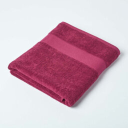 Homescapes Turkish Cotton Bath Sheet, Burgundy