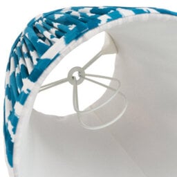 Loops Elegant Set Of 2 Handcrafted 16Cm Marlin Blue Tapered Lamp Shades For Home Decor - thumbnail 4