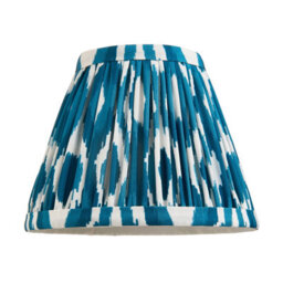 Loops Elegant Set Of 2 Handcrafted 16Cm Marlin Blue Tapered Lamp Shades For Home Decor - thumbnail 5