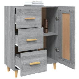 Berkfield Classic Sideboard Grey Sonoma 69.5X34X90 Cm Engineered Wood - thumbnail 5