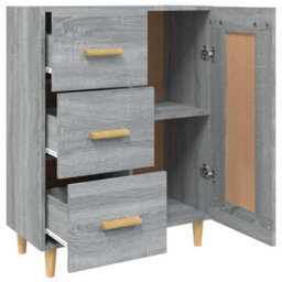 Berkfield Classic Sideboard Grey Sonoma 69.5X34X90 Cm Engineered Wood - thumbnail 6