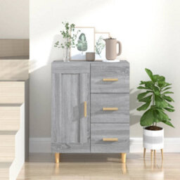 Berkfield Classic Sideboard Grey Sonoma 69.5X34X90 Cm Engineered Wood - thumbnail 2