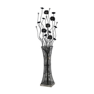 Luminosa Lighting Luminosa (Dh) Majella Floor Lamp 7 Light G4 Polished Chrome/black/crystal, Not Led/cfl Compatible - image 1