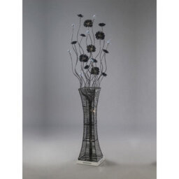 Luminosa Lighting Luminosa (Dh) Majella Floor Lamp 7 Light G4 Polished Chrome/black/crystal, Not Led/cfl Compatible - thumbnail 2