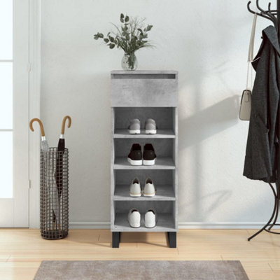 Walplus Shoe Cabinet Concrete Grey 40X36X105 Cm Engineered Wood - image 1