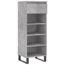 Walplus Shoe Cabinet Concrete Grey 40X36X105 Cm Engineered Wood - thumbnail 2
