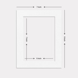 Ak Frames 9X7 White Picture Mounts To Fit 7X5 Aperture Size - Mount Board Only (No Frame Included) - thumbnail 3