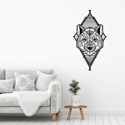 Decortie Modern Metal Wall Art Geo Wild Theme Home Ornament Decorative Minimalist Design Hanging Wall Sculpture, Black - image 1