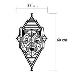 Decortie Modern Metal Wall Art Geo Wild Theme Home Ornament Decorative Minimalist Design Hanging Wall Sculpture, Black - thumbnail 4