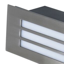 GoodHome Browning Matt Stainless Steel Mains-Powered Neutral White Led Rectangular Deck Light - thumbnail 3