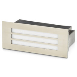 GoodHome Browning Matt Stainless Steel Mains-Powered Neutral White Led Rectangular Deck Light - thumbnail 1