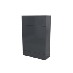 Nes Home Anthracite 500mm Freestanding Back To Wall Wc Unit Bathroom - thumbnail 4