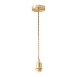Valuelights Shaw Brushed Gold Adjustable Single Pendant Ceiling Light - thumbnail 4