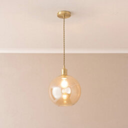 Valuelights Shaw Brushed Gold Adjustable Single Pendant Ceiling Light