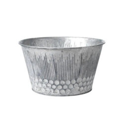 Set Of 2 Zinc Honeycomb Plant Bowls - Watertight No Drainage Holes - thumbnail 3