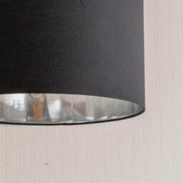 Valuelights Reni Black & Silver Inner Drum Ceiling Lamp Shade And Bulb (D)45Cm - thumbnail 4