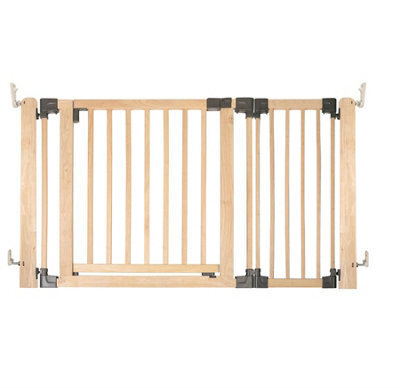 Safetots Wooden Multi Panel Room Divider, Up To 136Cm, Natural Wood, 76Cm Tall, Flexible Room Divider For Baby And Toddler - image 1