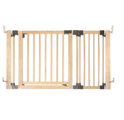 Safetots Wooden Multi Panel Room Divider, Up To 136Cm, Natural Wood, 76Cm Tall, Flexible Room Divider For Baby And Toddler