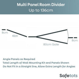 Safetots Wooden Multi Panel Room Divider, Up To 136Cm, Natural Wood, 76Cm Tall, Flexible Room Divider For Baby And Toddler - thumbnail 3