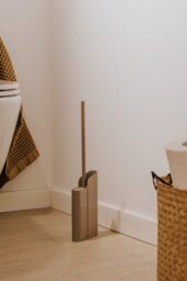 Cosmic Silicone Toilet Brush, Floor Or Self-Adhesive, Slim Design, Award-Winning Design, Chrome, Flat Collection - thumbnail 6