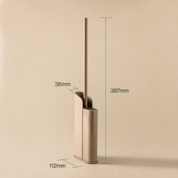Cosmic Silicone Toilet Brush, Floor Or Self-Adhesive, Slim Design, Award-Winning Design, Chrome, Flat Collection - thumbnail 4