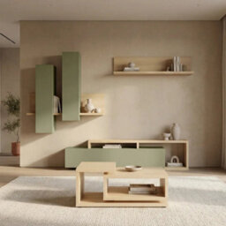 Arte Bota 97 Coffee Table 120Cm In Oak Lindberg, Modern Living Room Table With Open Compartments And Display Shelving - thumbnail 4