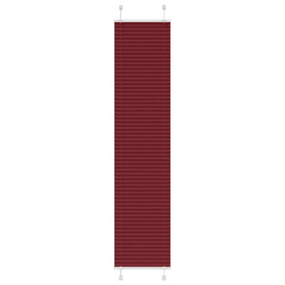 Berkfield Pleated Blind Bordeaux Red 50X200 Cm Fabric Width 49.4 Cm Polyester - image 1