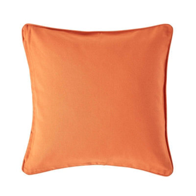 Homescapes Cotton Plain Burnt Orange Cushion Cover, 60 X 60Cm - image 1