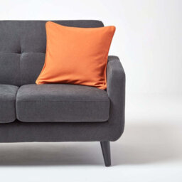 Homescapes Cotton Plain Burnt Orange Cushion Cover, 60 X 60Cm - thumbnail 4