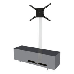 "Avf Against The Wall Standing Tv Mount, For Tvs Up To 80"" - White & Black" - thumbnail 6